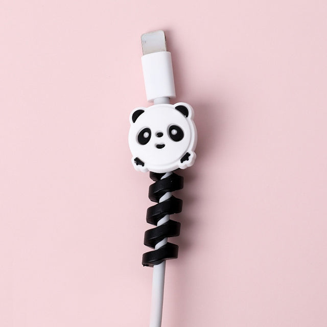 Cartoon Spiral USB Cable Protector and Organizer Bobbin