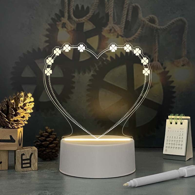 Acrylkalender-Memoboard mit LED-Nachtlicht