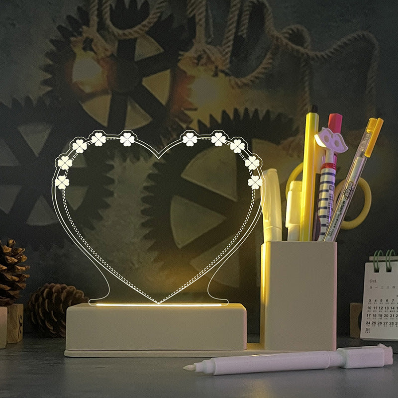 Acrylkalender-Memoboard mit LED-Nachtlicht