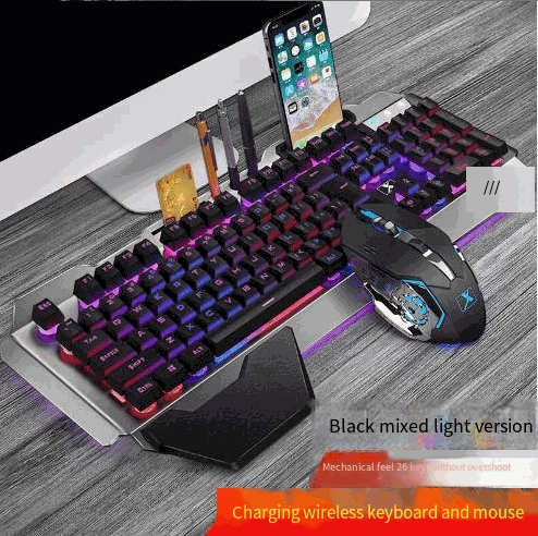 ergonomic mechanical keyboard with rgb backlight and metal build