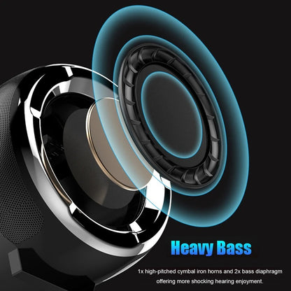 Tragbarer sturzfester Bluetooth-Lautsprecher mit Subwoofer