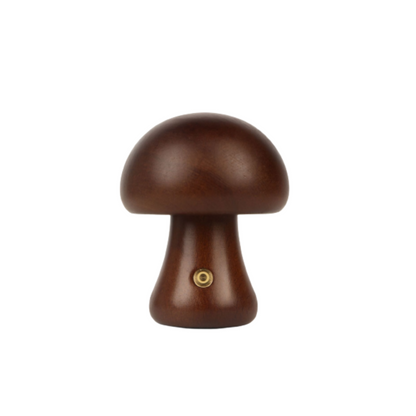 Wooden Mushroom LED Night Light - Rechargeable &amp; Portable