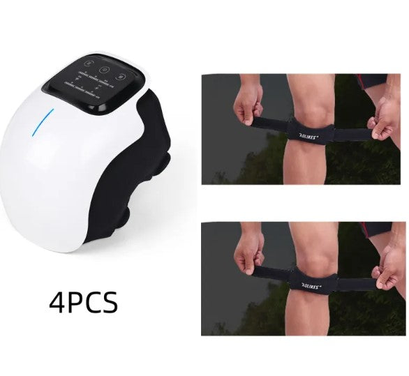 Infrared knee massager with adjustable heat and vibration therapy for pain relief and recovery