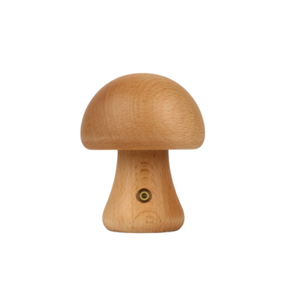 Wooden Mushroom LED Night Light - Rechargeable &amp; Portable
