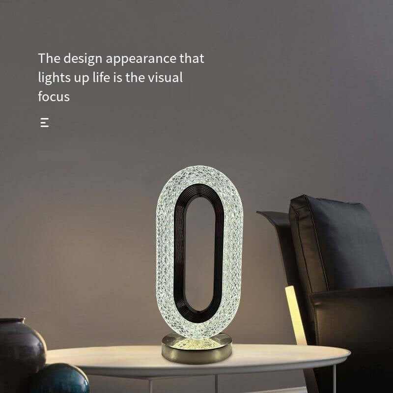 Creative LED crystal table lamp with touch control and adjustable brightness
