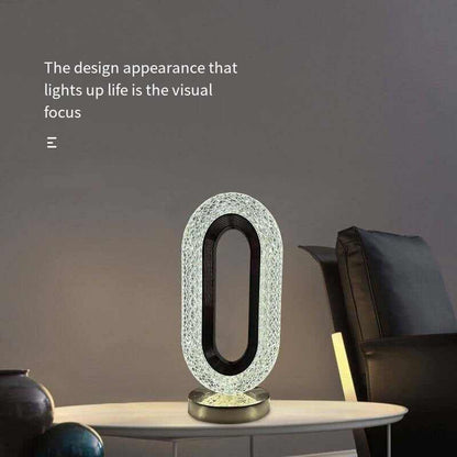 Creative LED crystal table lamp with touch control and adjustable brightness