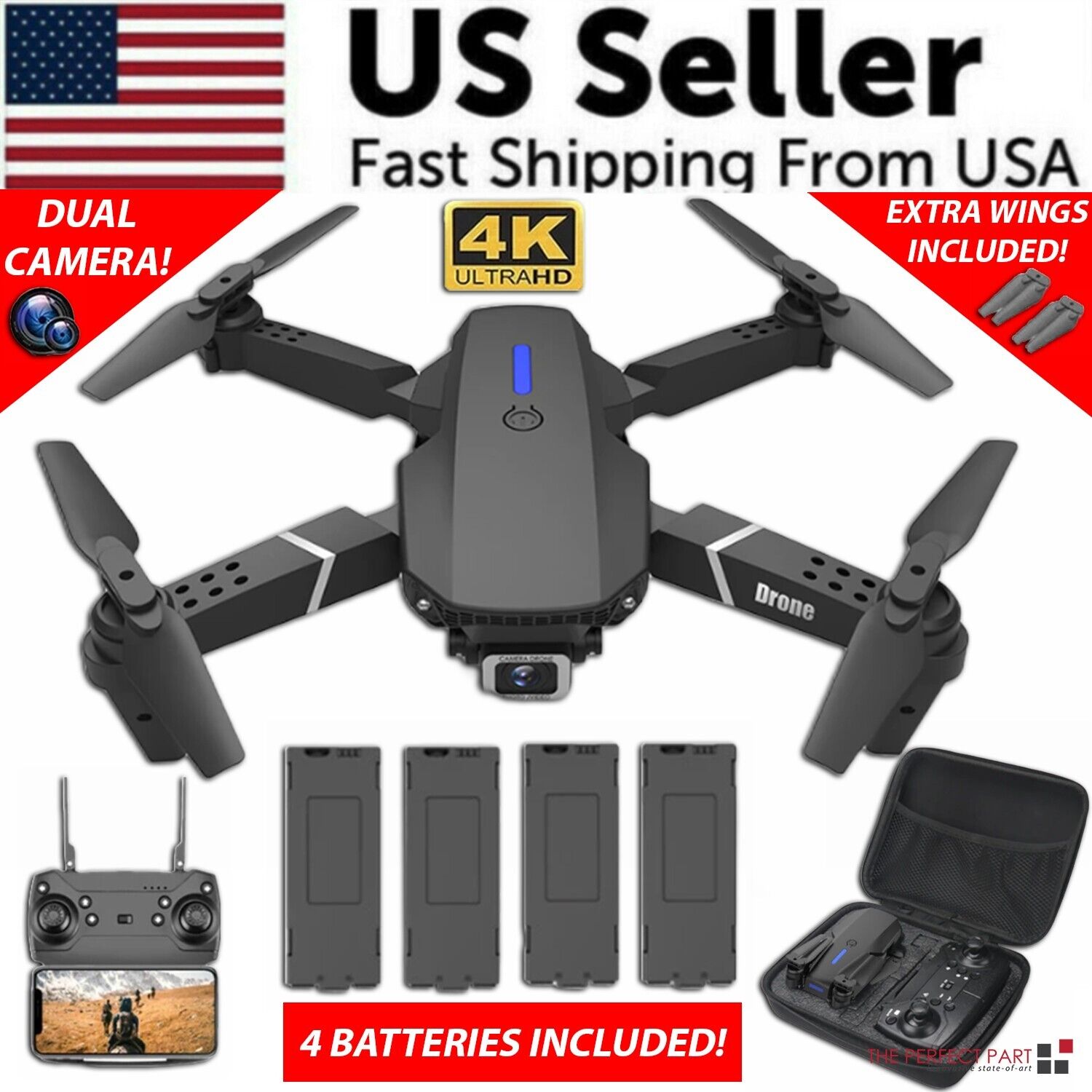 New RC Drone With 4K HD Dual Camera