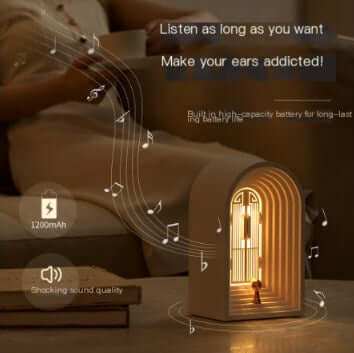 Nordic LED Table Lamp with Bluetooth Speaker front view