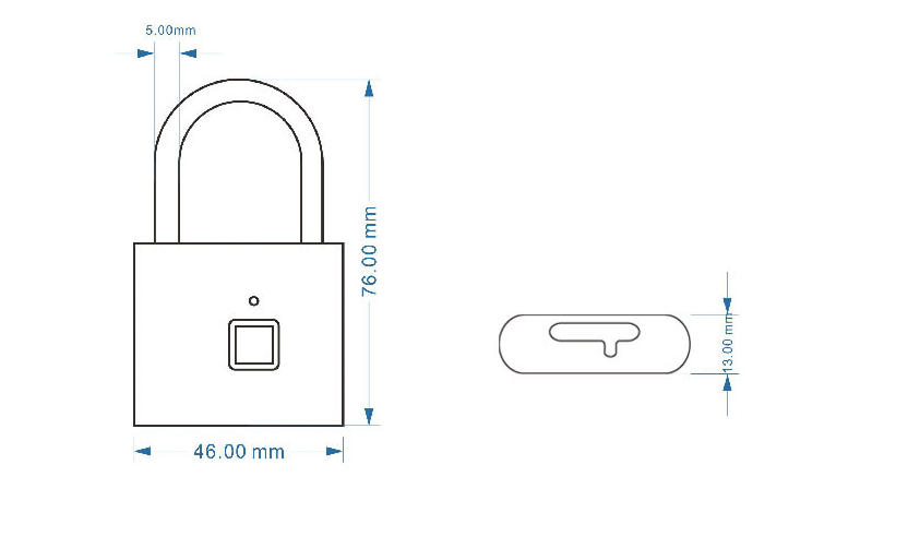 Intelligentes Fingerabdruck-Vorhängeschloss für Zuhause und Taschen