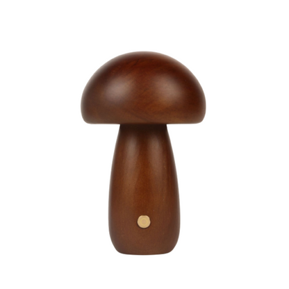 Wooden Mushroom LED Night Light - Rechargeable &amp; Portable