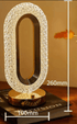 Creative LED crystal table lamp with touch control and ambient lighting