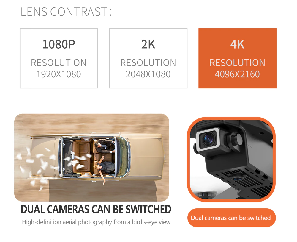 New RC Drone With 4K HD Dual Camera