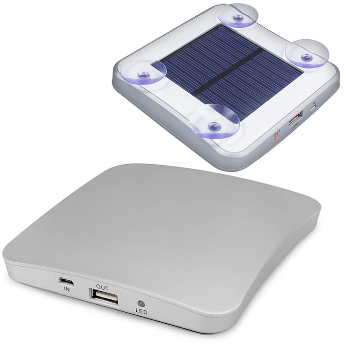Solarbetriebenes tragbares Ladegerät mit Saugnapf (Powerbank)