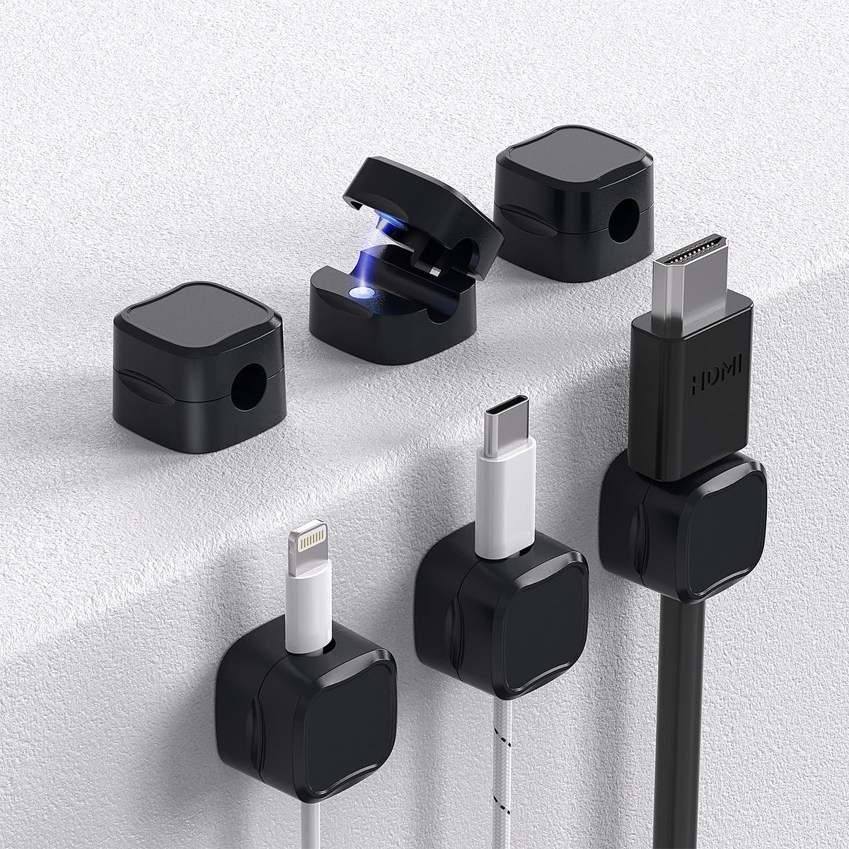 6er-Pack magnetische Kabelclips