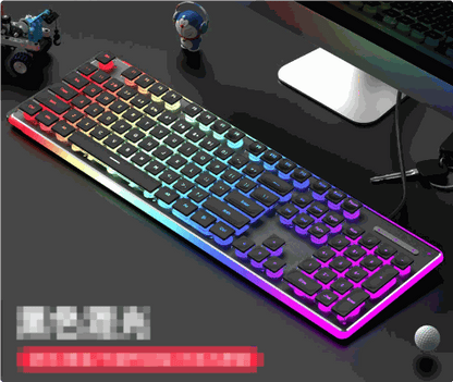 ergonomic mechanical keyboard with rgb backlight and metal build