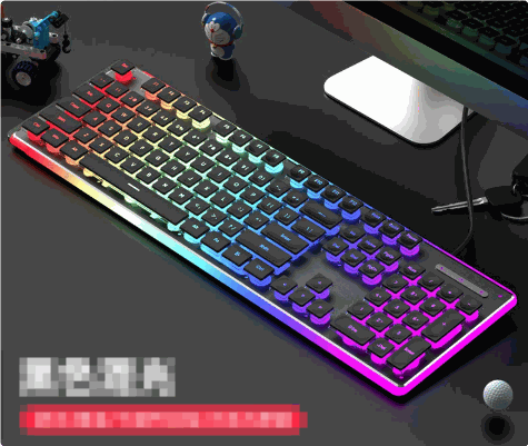 ergonomic mechanical keyboard with rgb backlight and metal build