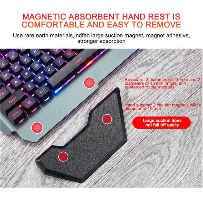 Ergonomic mechanical keyboard with RGB backlight and metal construction